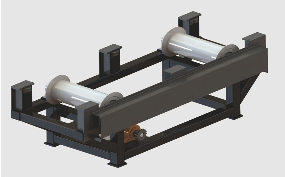 Máquina de rollo de goma de pila cuadcuad.
