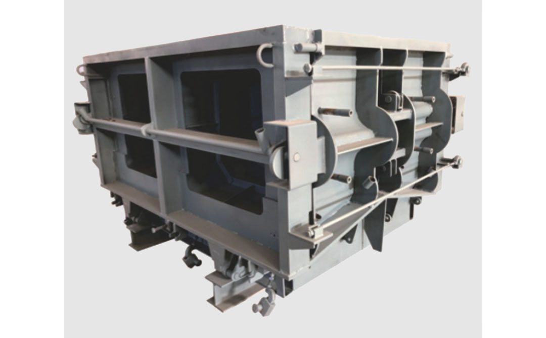 Doble molde de protección de pendiente escalon.
