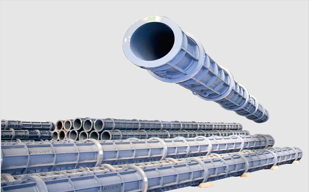 Molde de acero para pivotes de hormigón prefabricado con el método de pretensión
